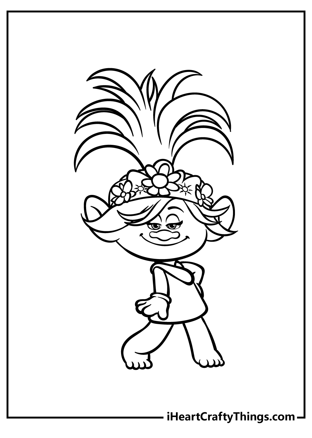 Bridget from Trolls coloring page