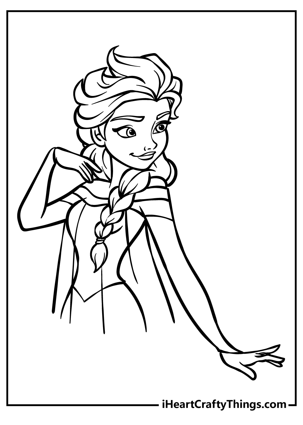 Elsa Easy Coloring Pages
