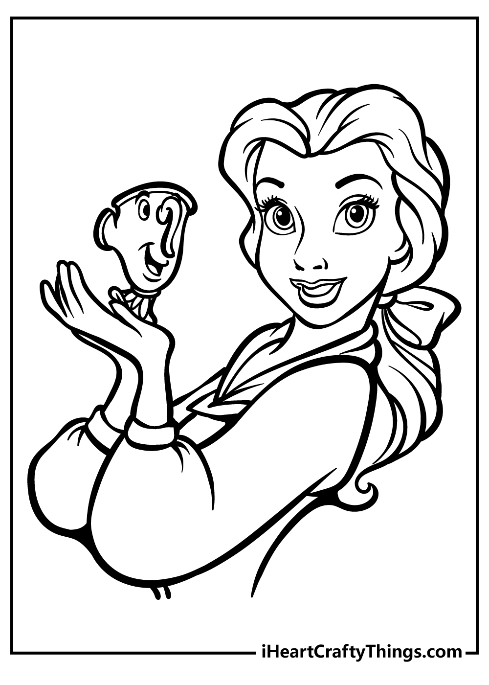Belle Easy Coloring Pages