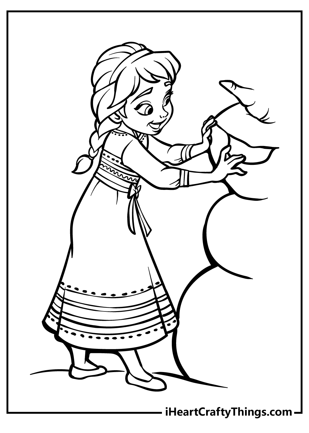 frozen coloring pages by happy chi