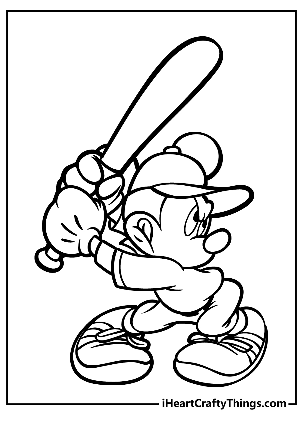 Mickey Mouse Baseball Coloring Pages