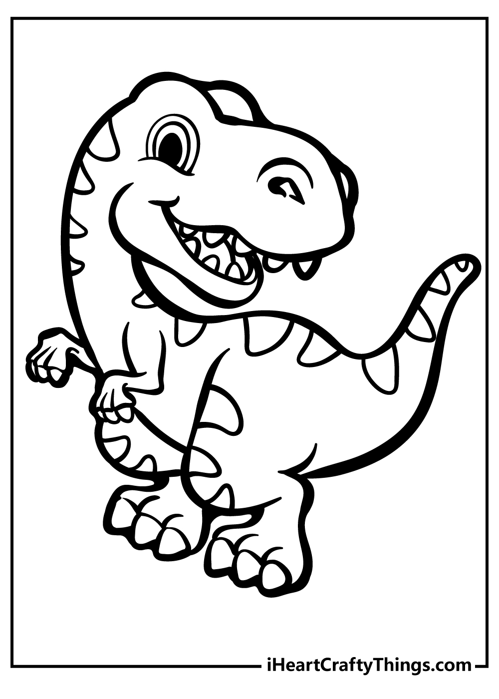 Baby Dinosaur Easy Coloring Pages