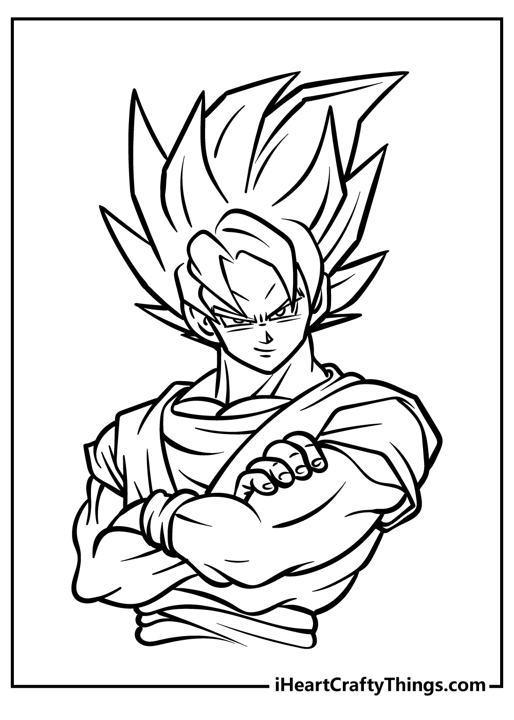 Dragon Ball Z Coloring Sheet for children free download