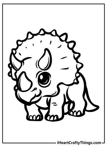 Baby Dinosaur Coloring Pages free printable