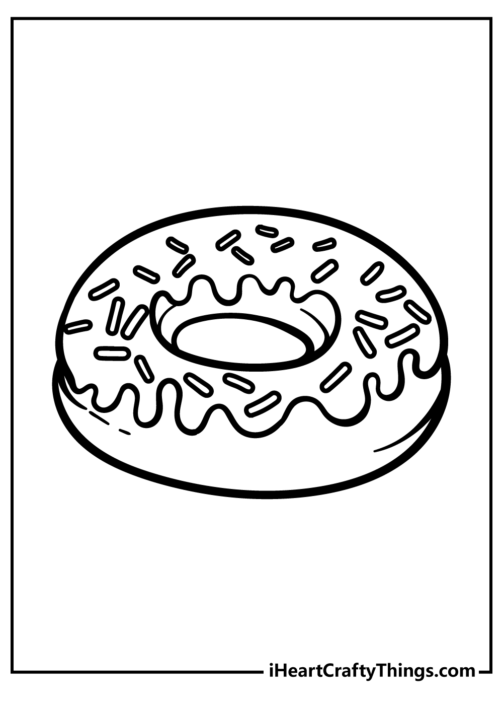 Donut Coloring Pages free pdf download