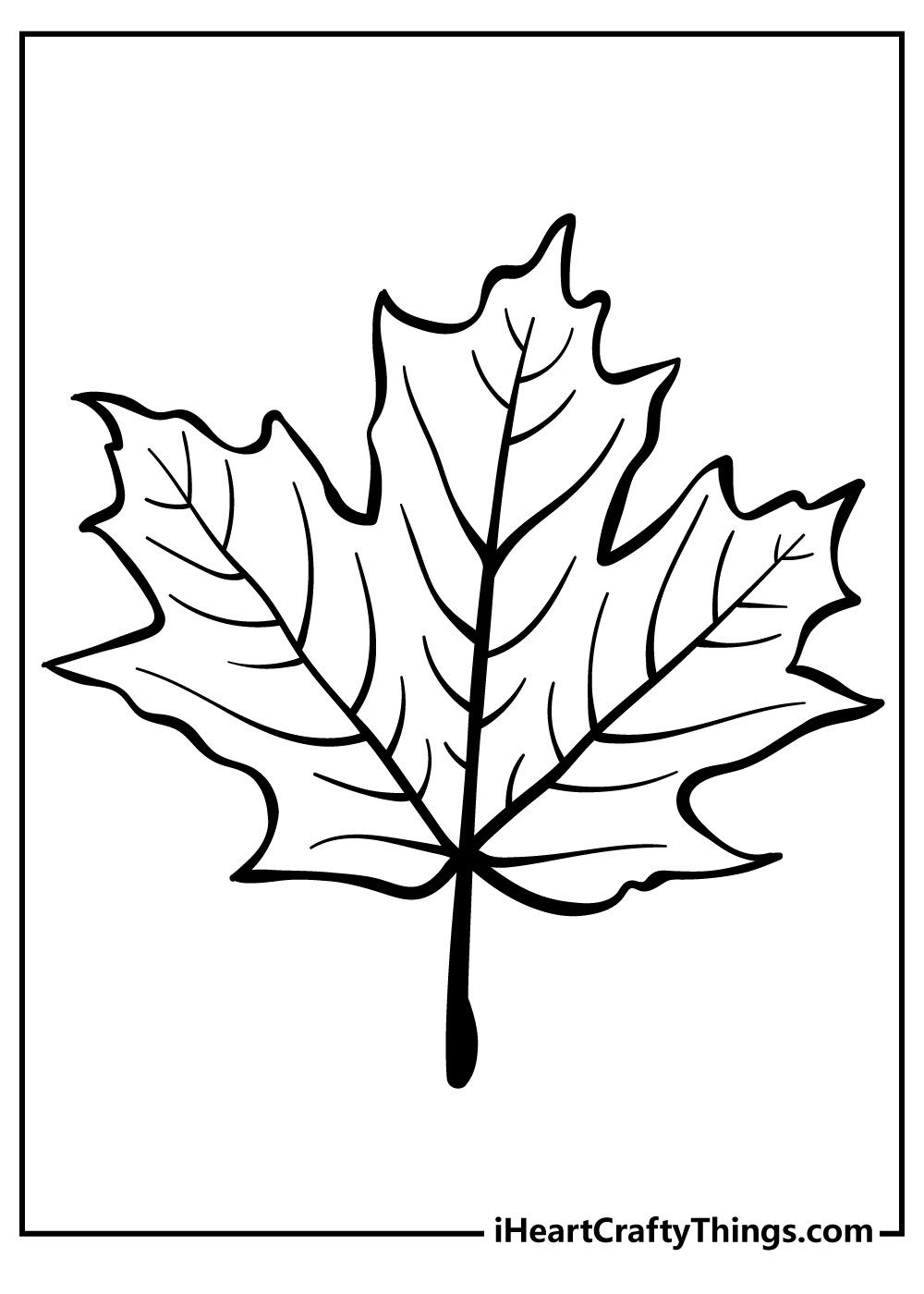 Tree With Leaves Coloring Pages For Kids