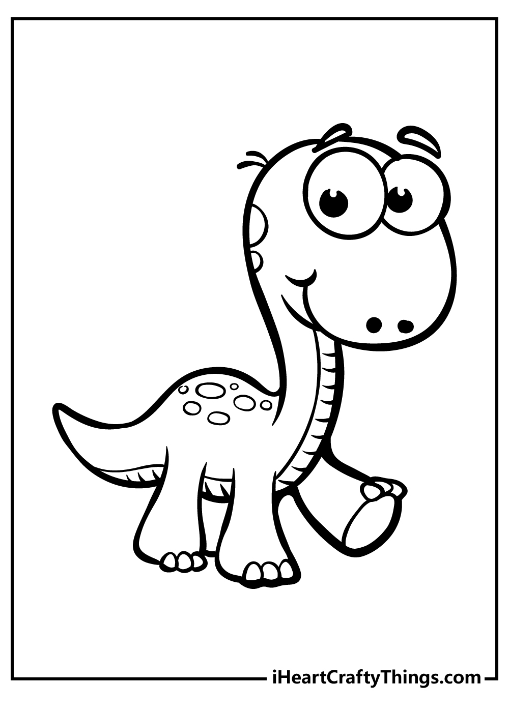 Baby Dinosaur-themed picture presenting a wonderful portrayal of a cute cartoony diplodocus