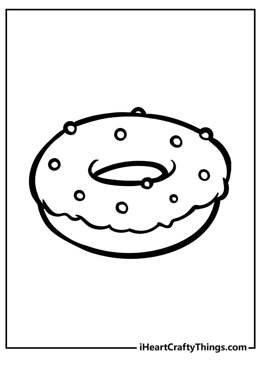 Donut Coloring Pages for preschoolers free printable