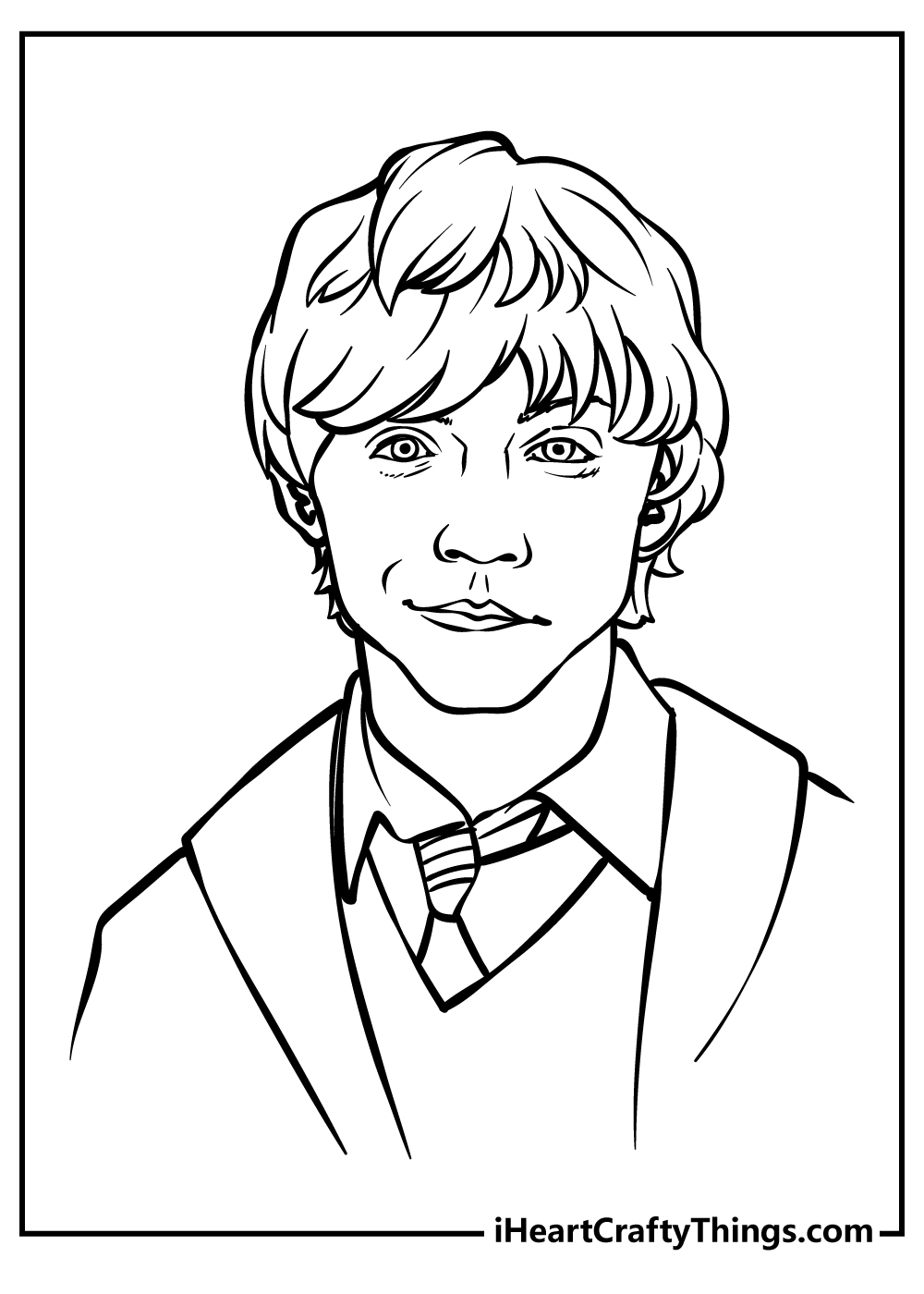 Harry Potter, Hermione and Ron - Harry Potter Kids Coloring Pages