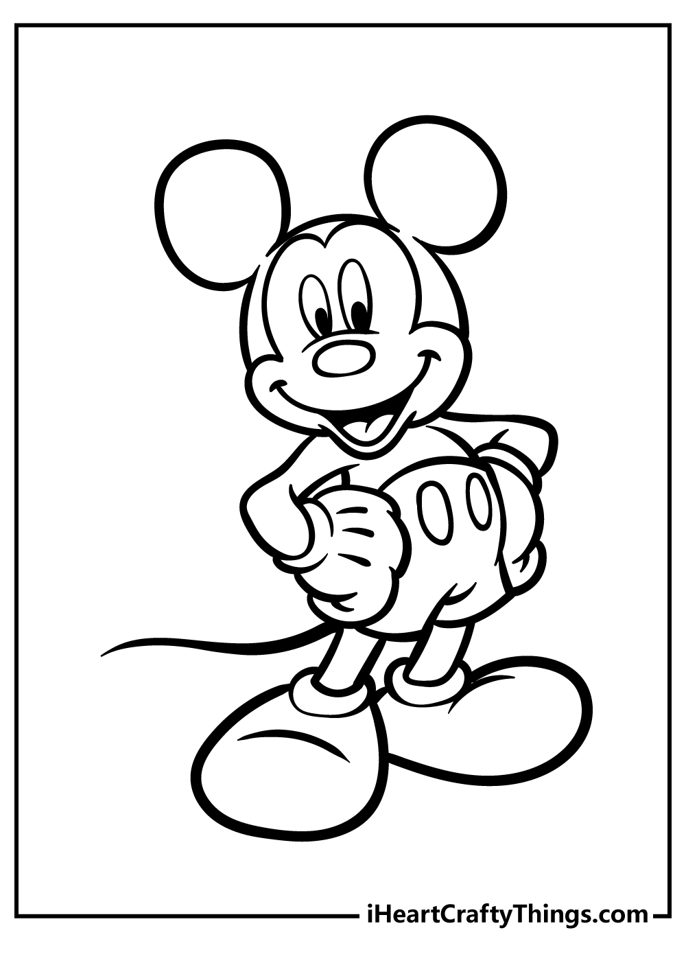 mickey mouse head coloring page