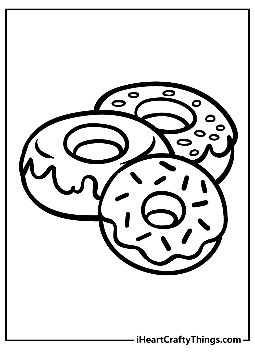 Donut Coloring Book free printable