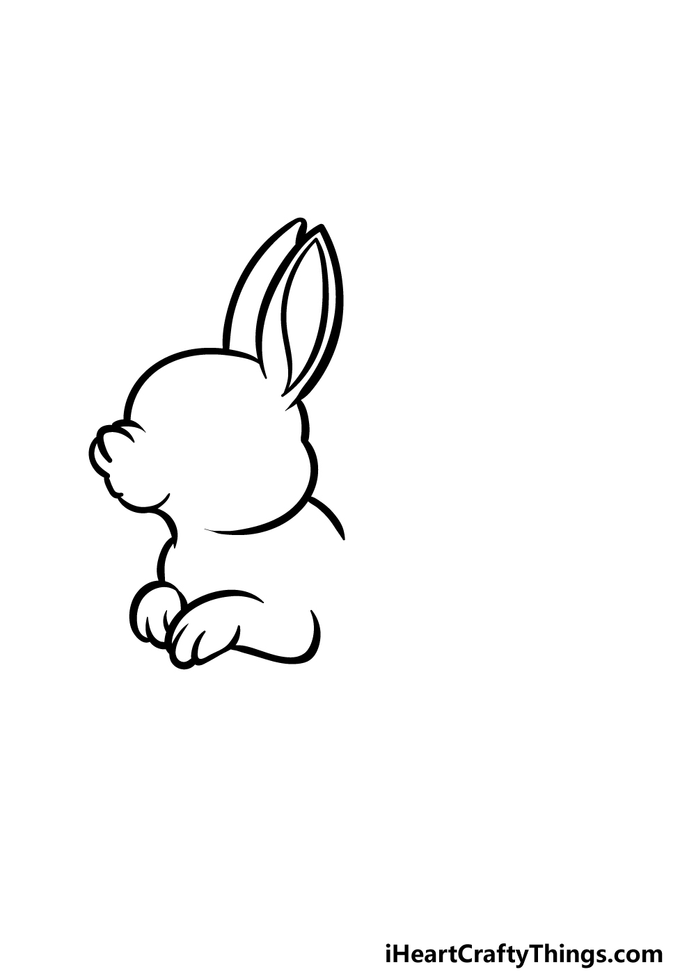 how to draw a cartoon rabbit step 2