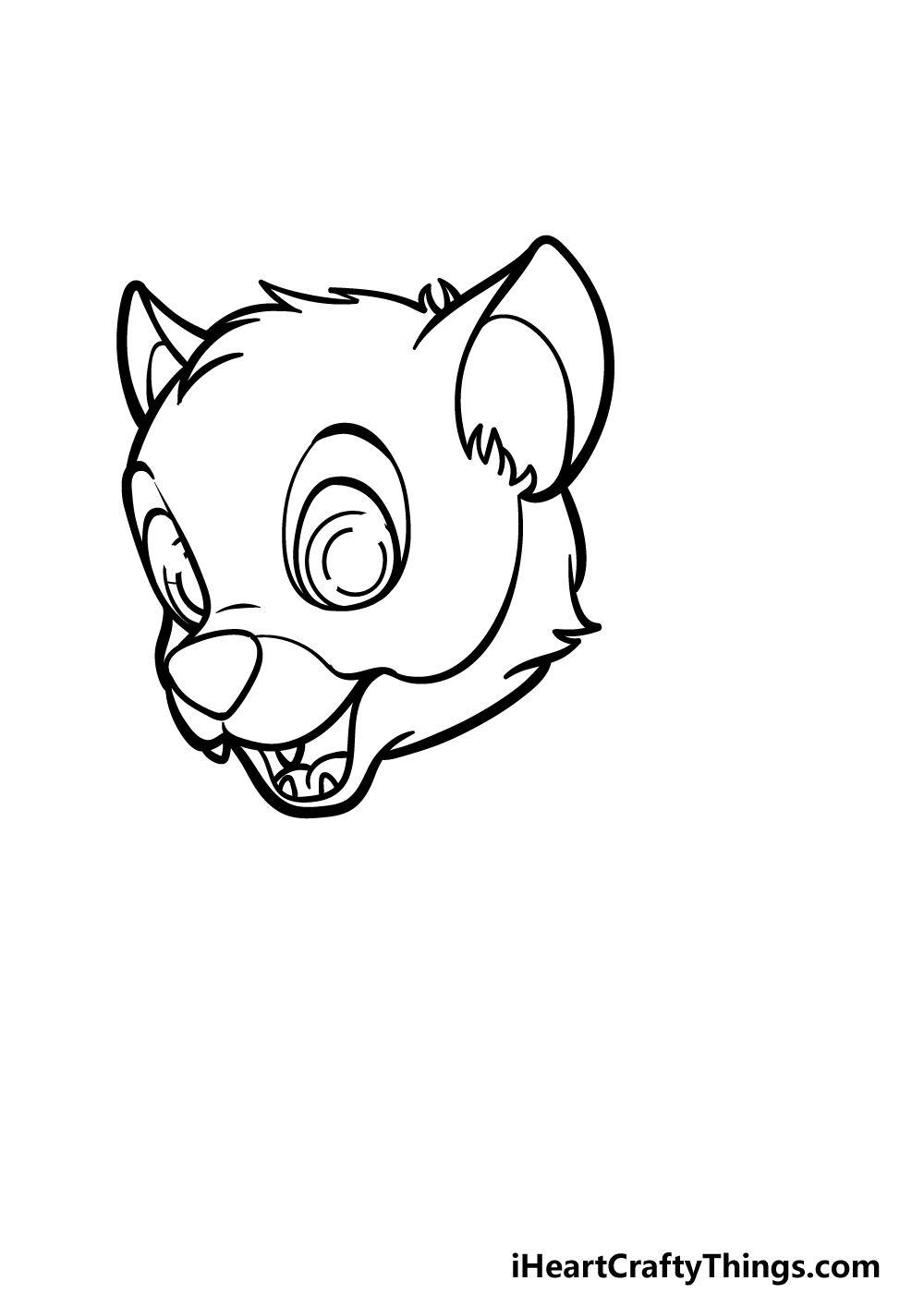 anime wolf head outline