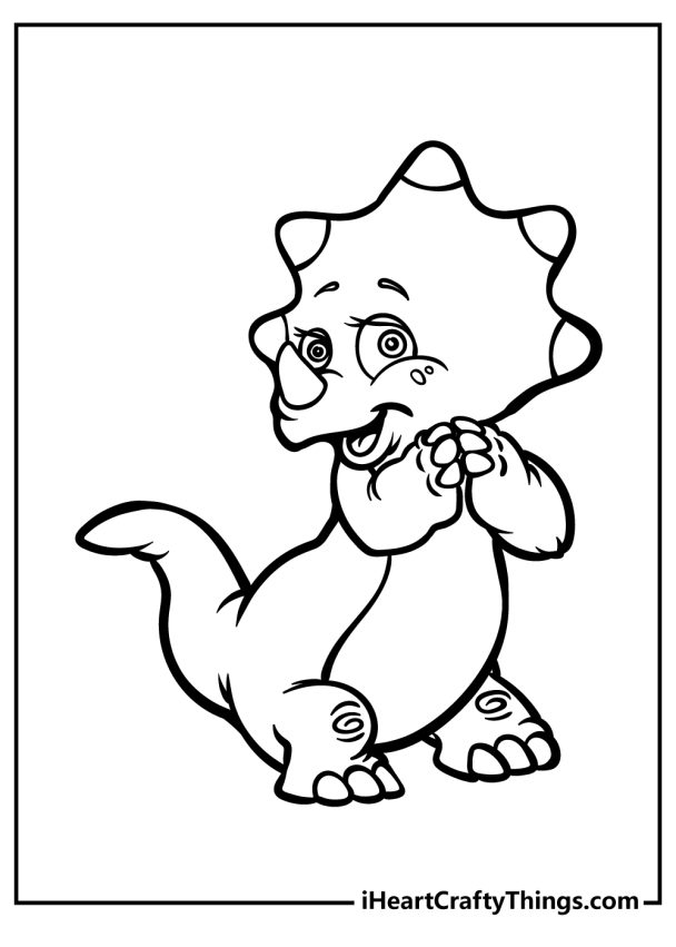 Baby Dinosaur Coloring Pages (100% Free Printables)