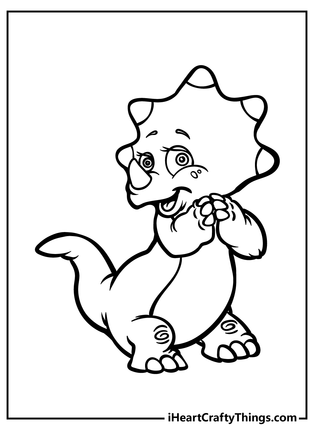 Baby Dinosaur Coloring Pages for adults free printable