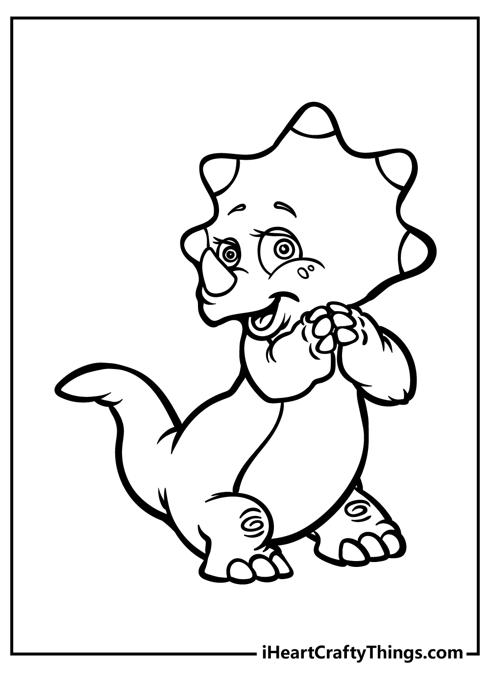 cute baby dinosaur coloring pages for kids