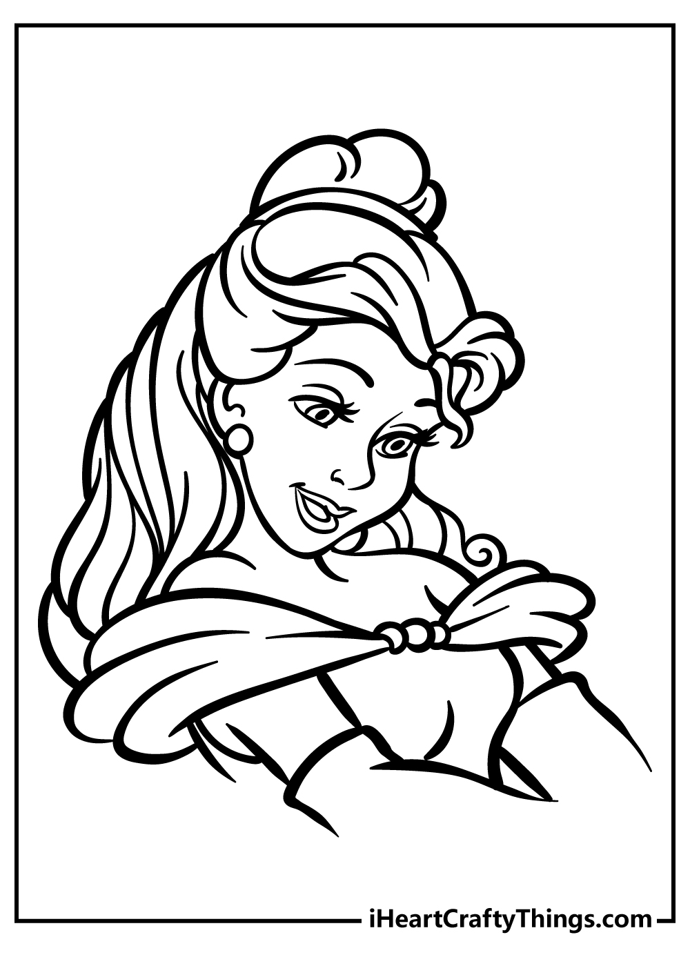 coloring pages of princess belle