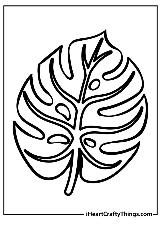 Leaf Coloring Pages (100% Free Printables)