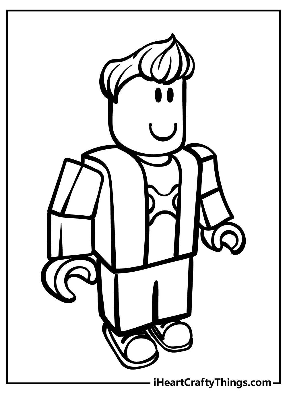 Roblox Noob Coloring Pages - 2 Free Coloring Sheets (2021)