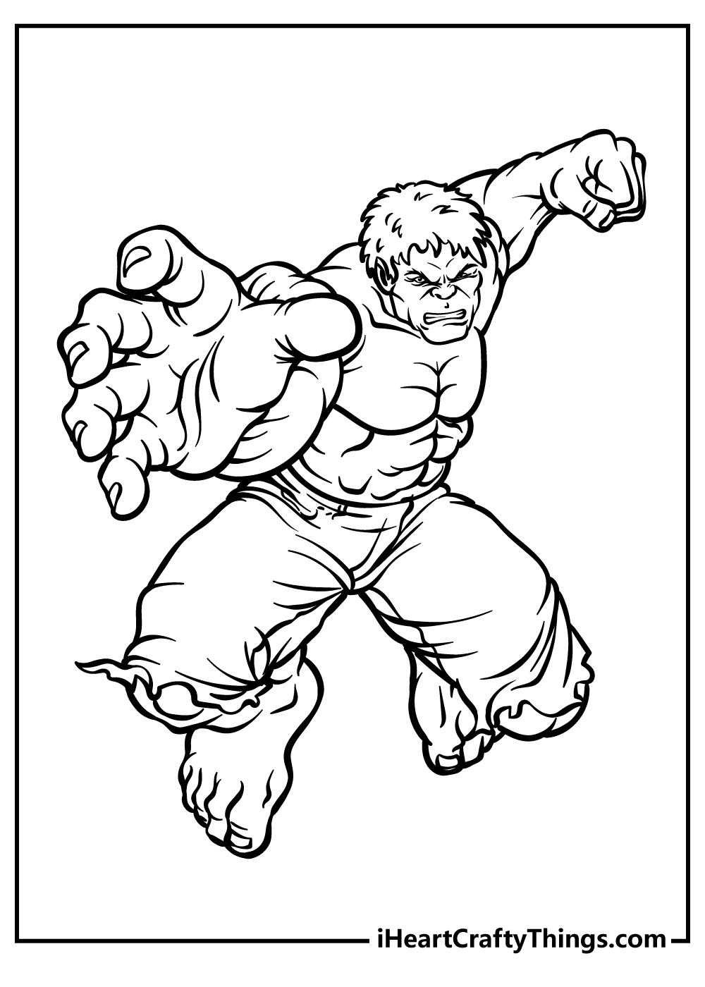 Incredible Hulk Avengers Coloring Pages