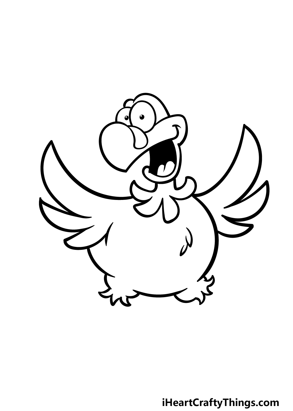 how to draw a cartoon turkey step 3