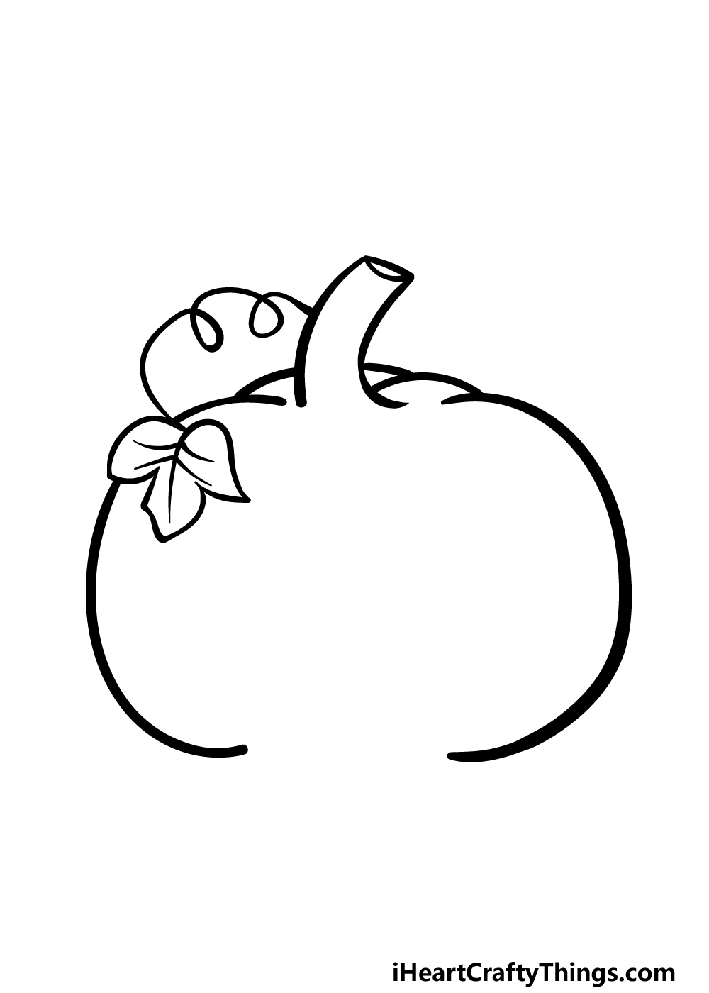 how to draw a cartoon pumpkin step 3