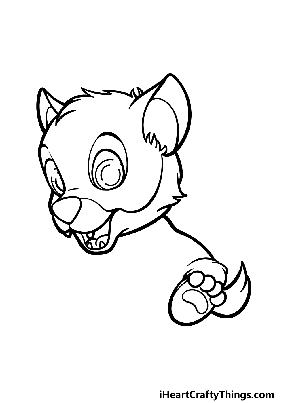 how to draw a cartoon wolf step 3