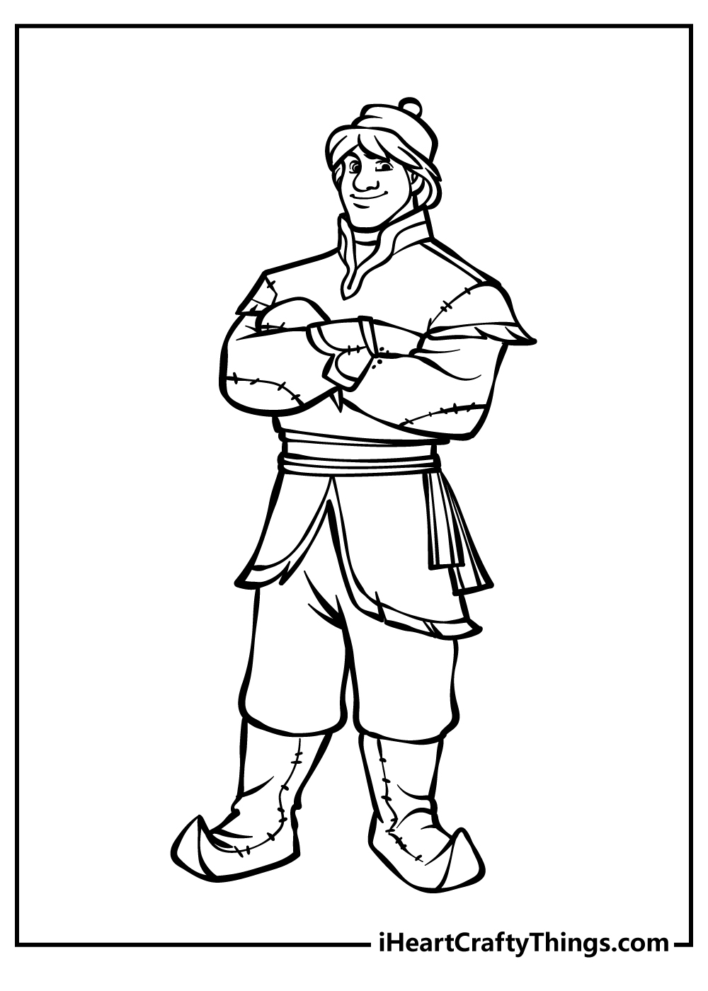 frozen coloring pages kristoff as a kid