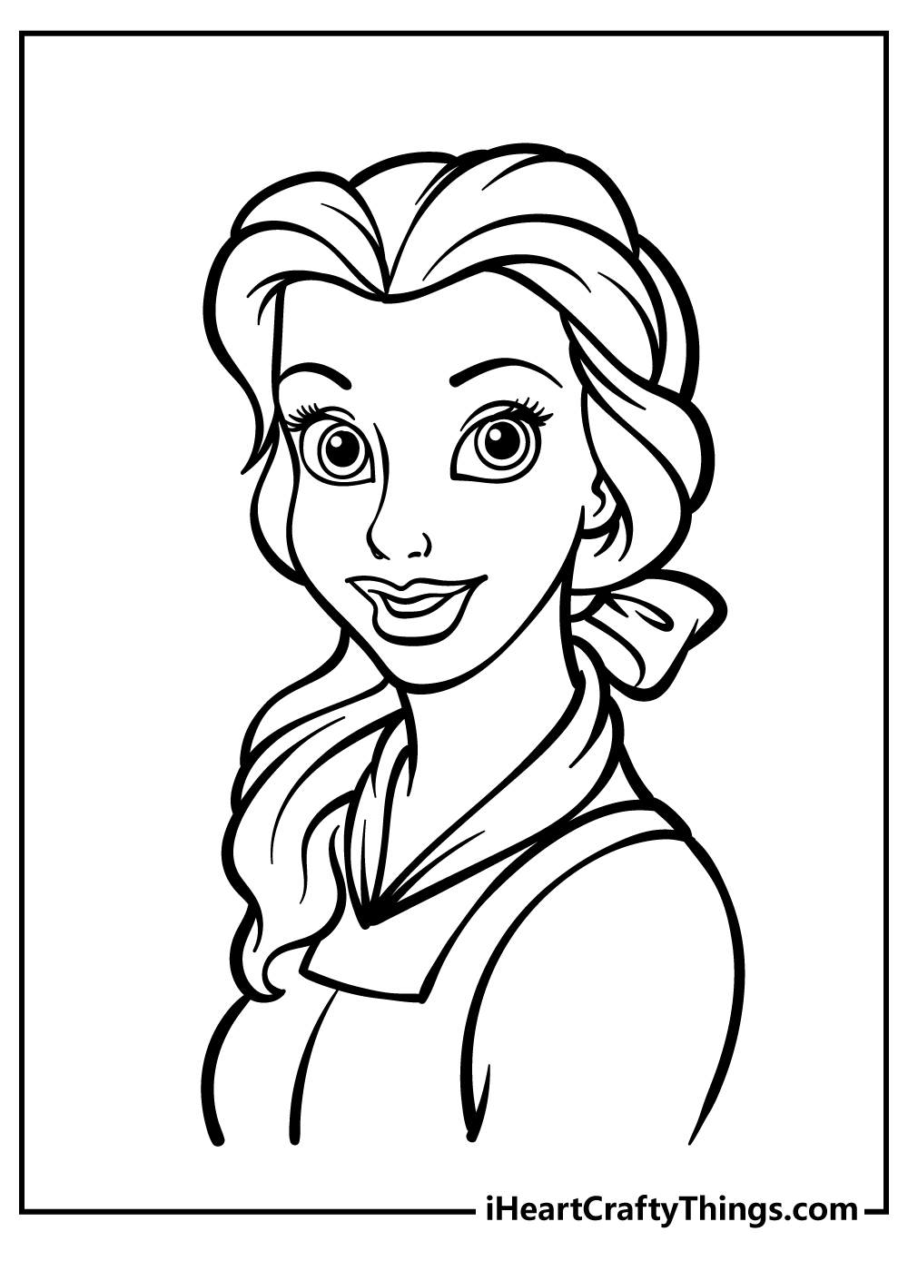 coloring pages of princess belle