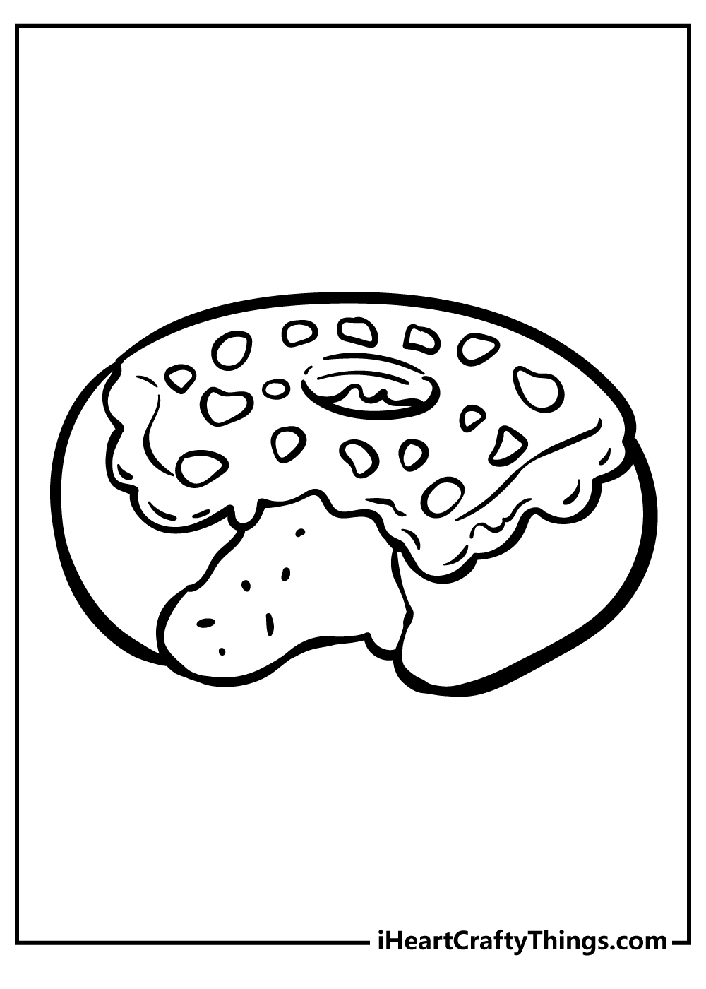 glazed donut coloring page