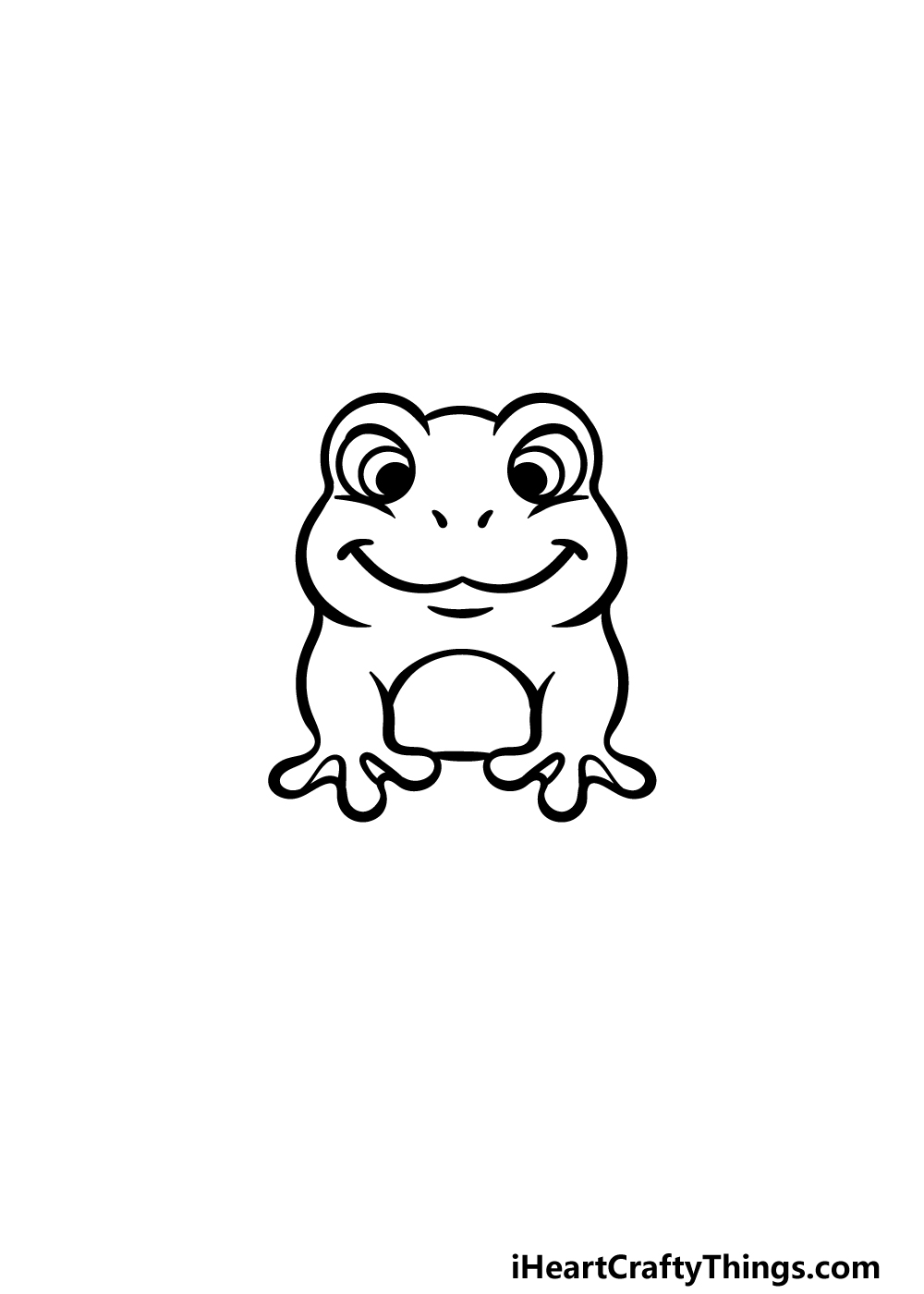 how to draw a cartoon frog step 3