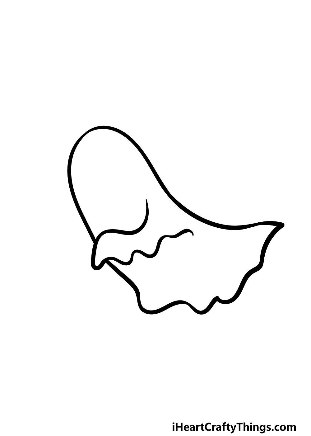 how to draw a cartoon ghost step 3