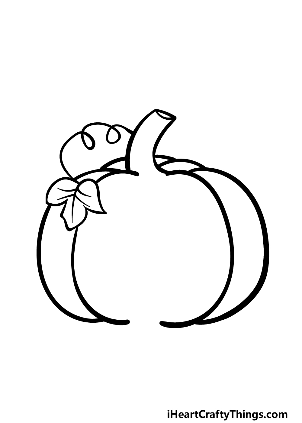 how to draw a cartoon pumpkin step 4