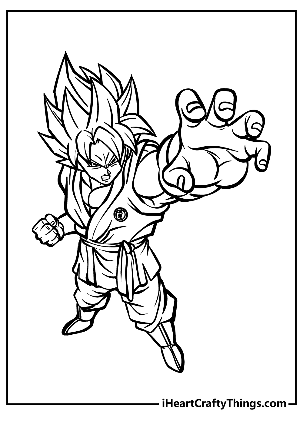 Goku Coloring Pages for preschoolers free printable
