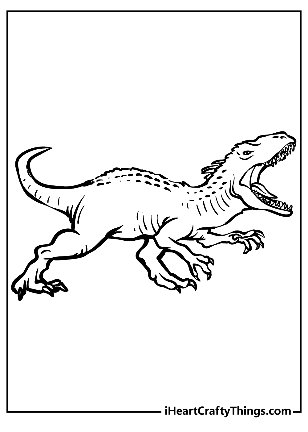 Colored Running Dinosaur