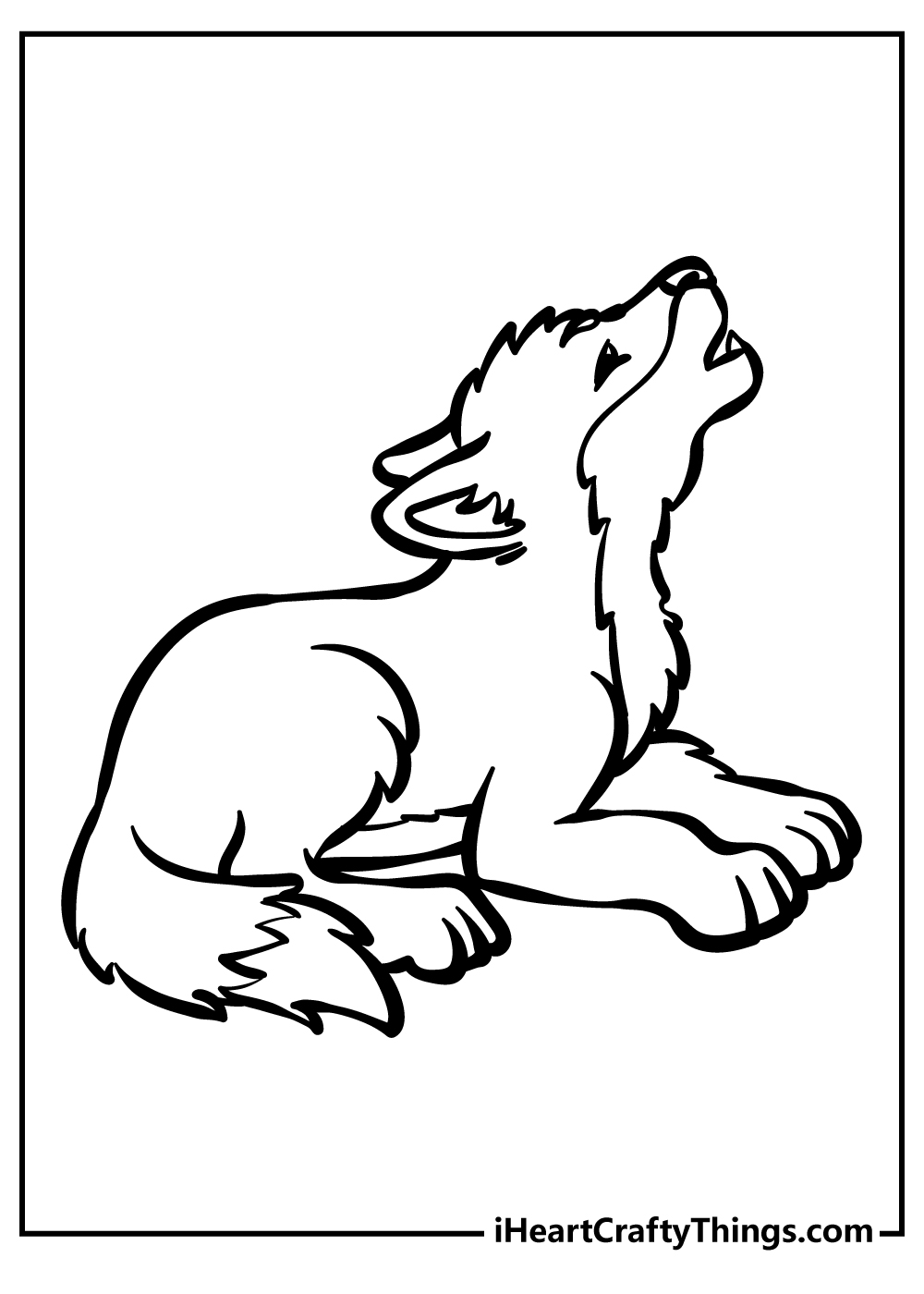 howling wolves coloring pages