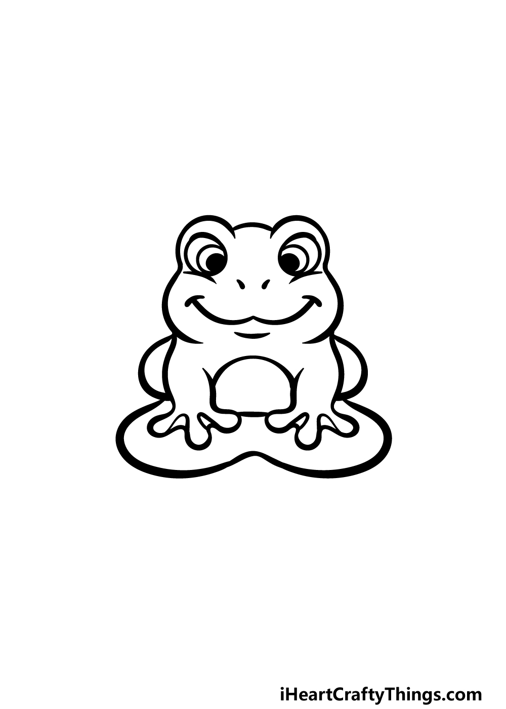 how to draw a cartoon frog step 4