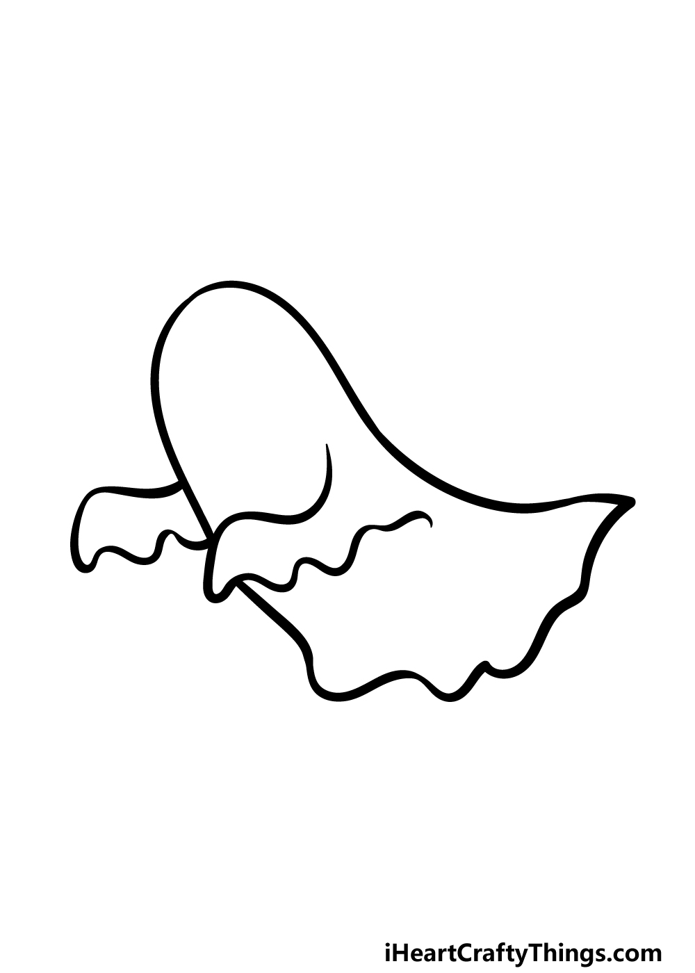 how to draw a cartoon ghost step 4