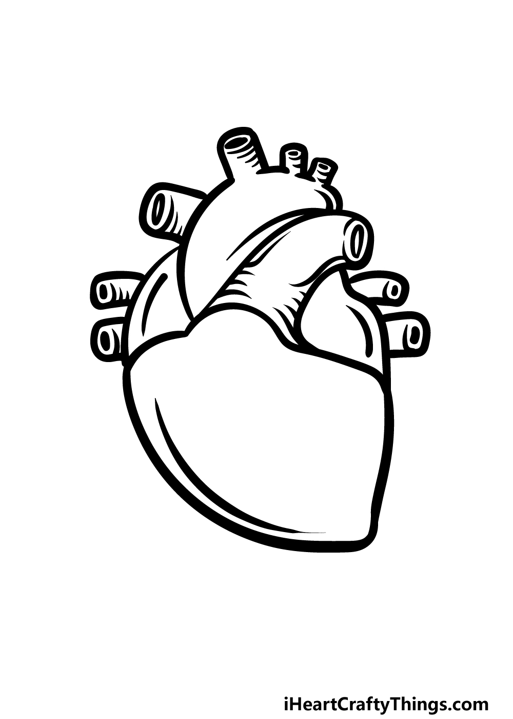 how to draw a cartoon heart step 4
