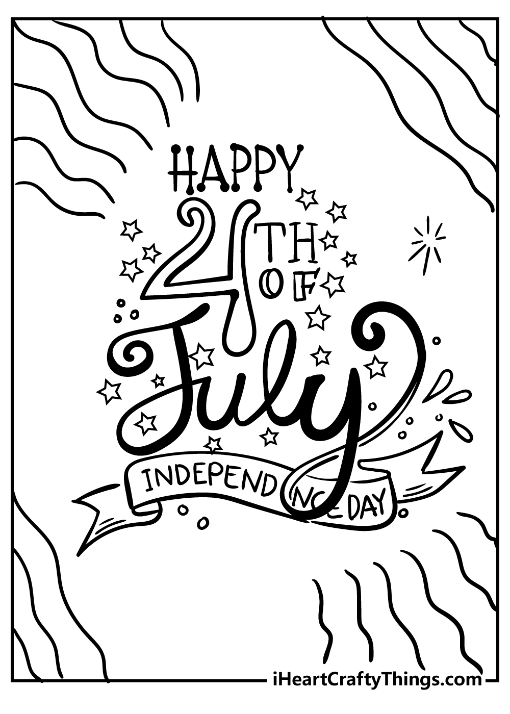 coloring book pages for 4th of july