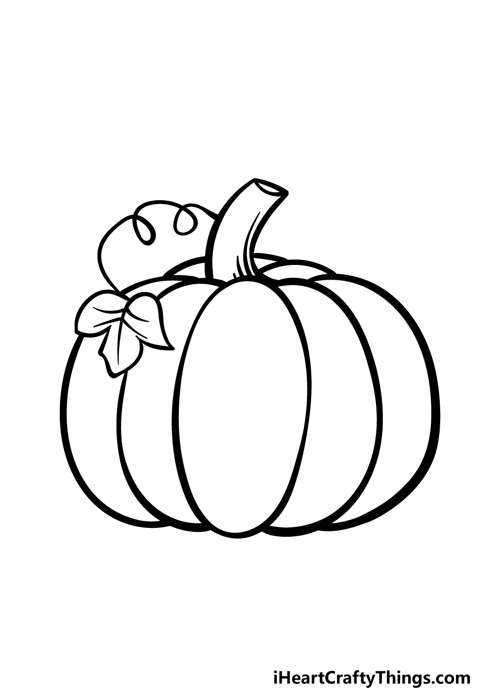 how to draw a cartoon pumpkin step 5