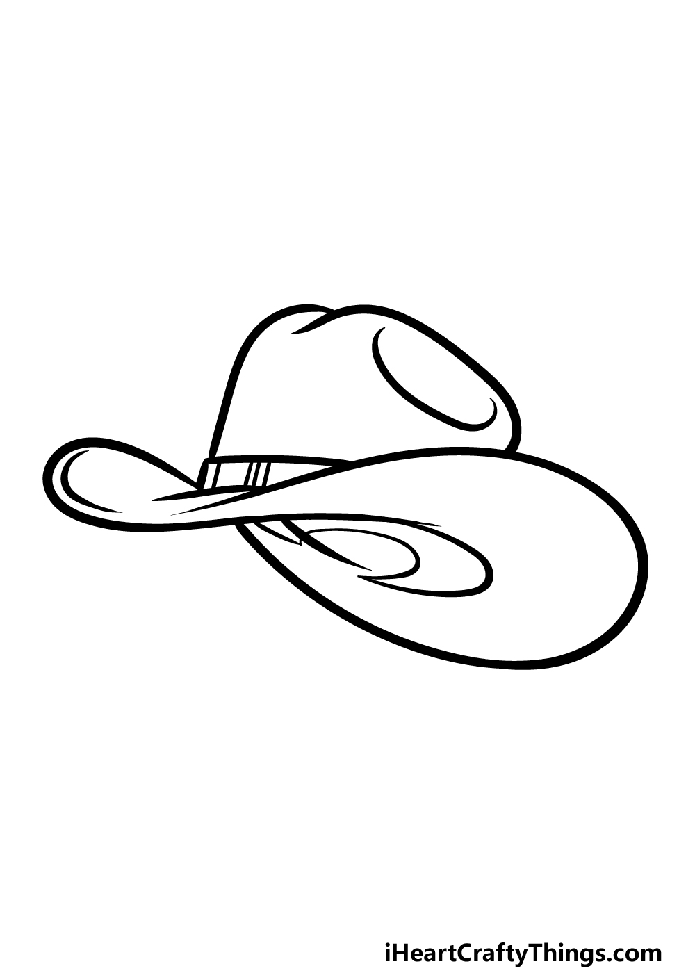 how to draw a cartoon cowboy hat step 5
