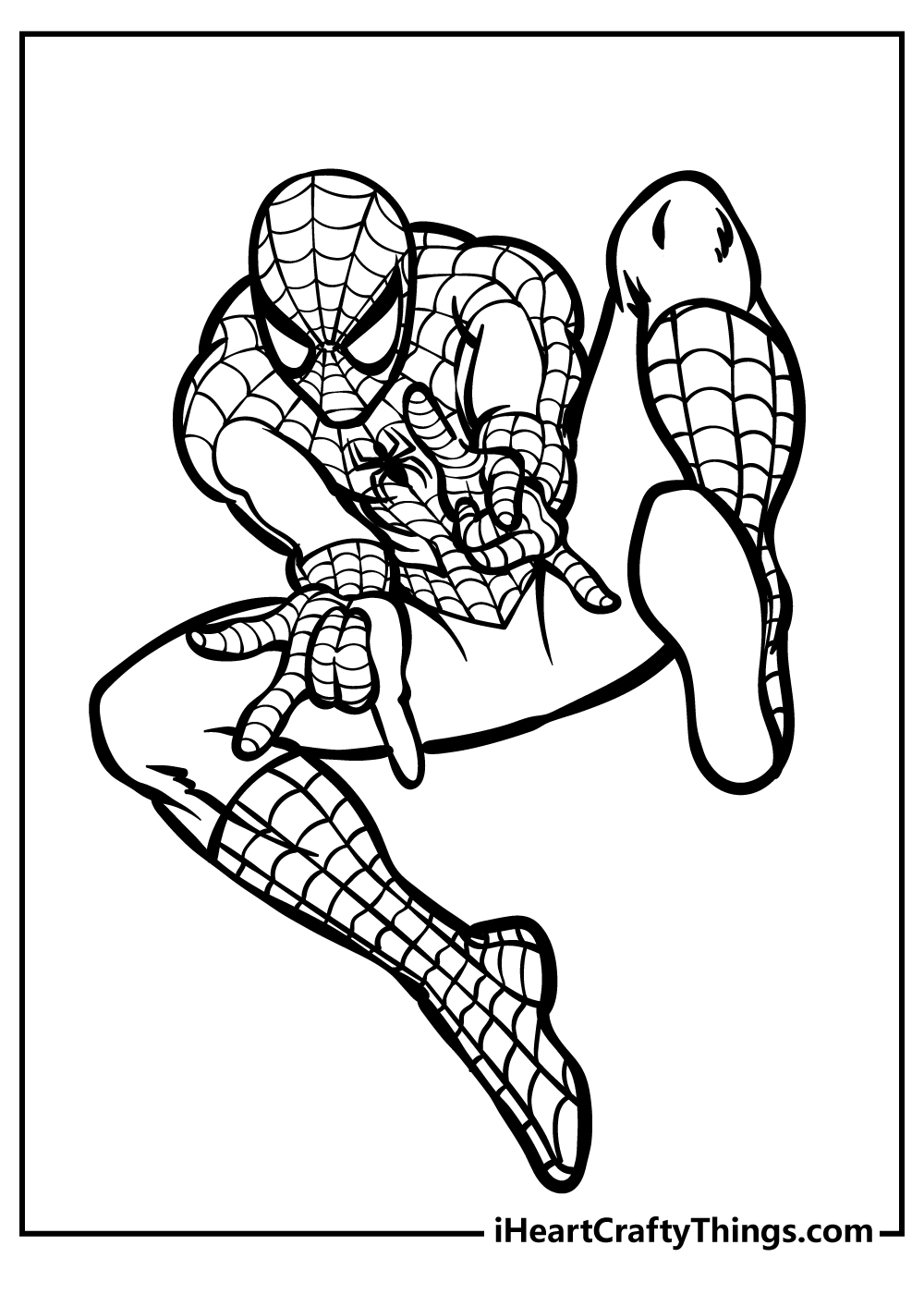 Spiderman Coloring Pages for Kids 1 - Inspire Uplift