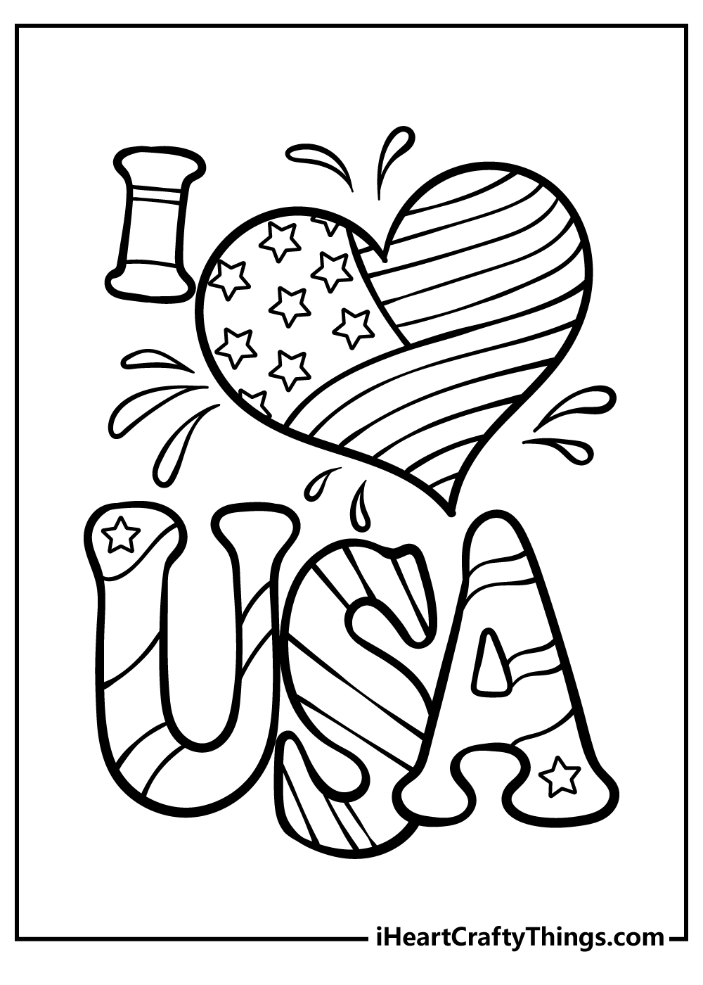 patriotic clip art free coloring pages