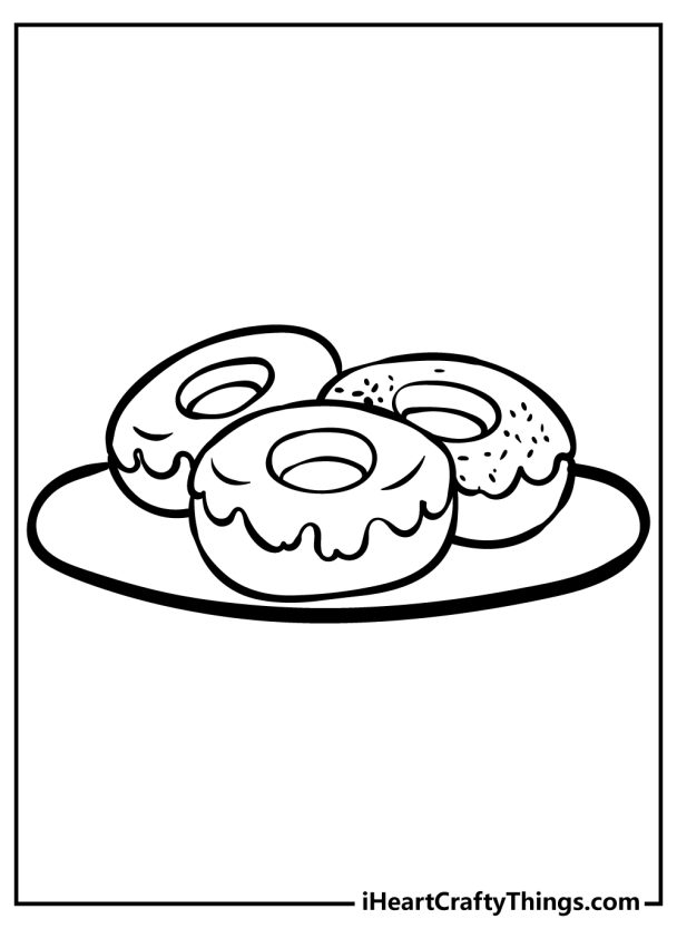 20 Donut Coloring Pages (100% Free Printables)