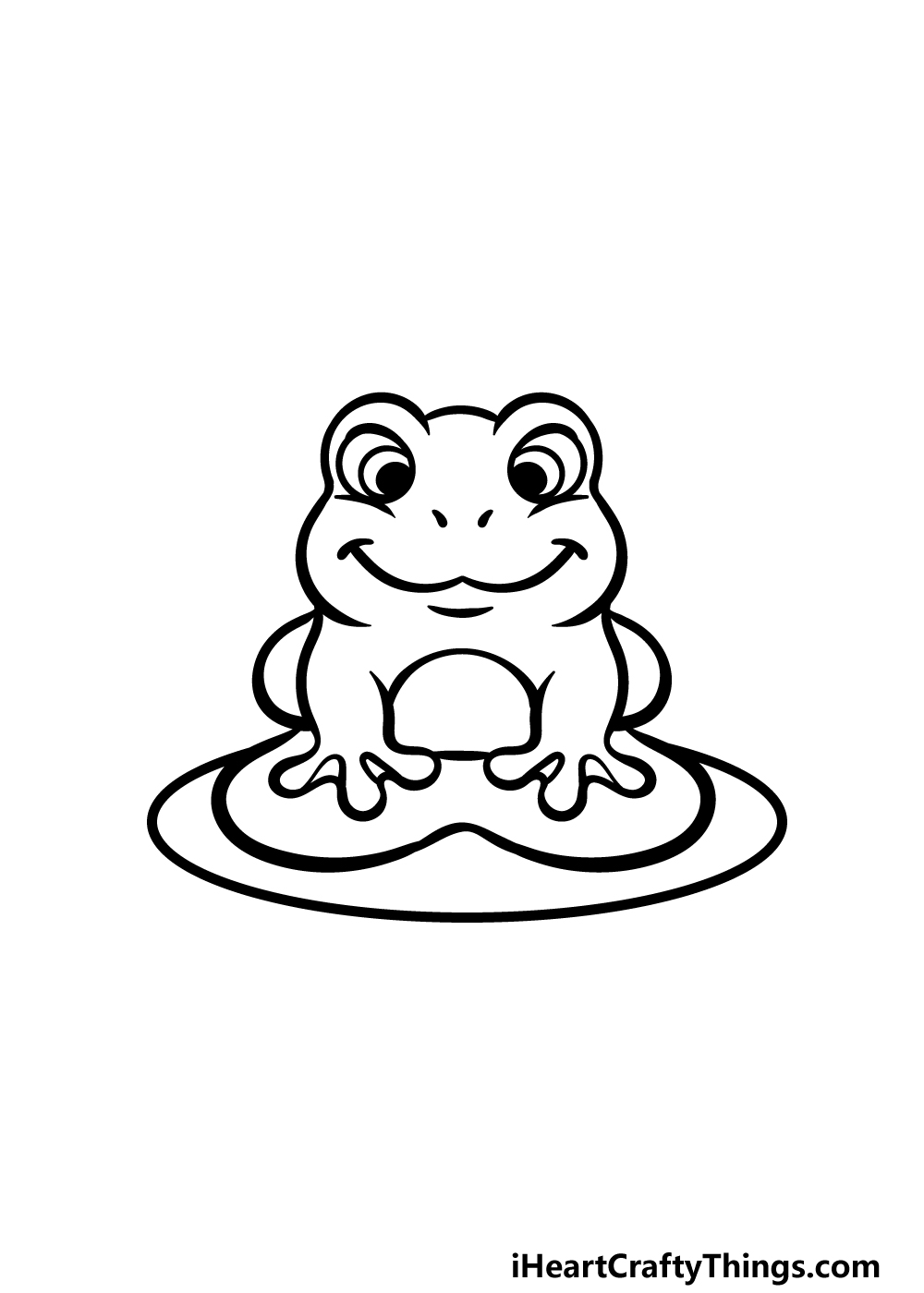 how to draw a cartoon frog step 5
