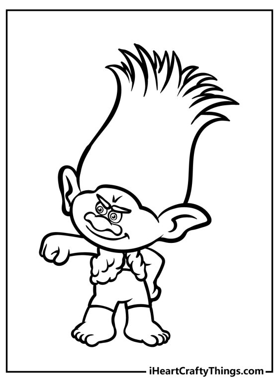35 Trolls Coloring Pages (100% Free Printables)