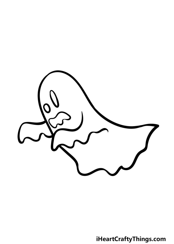 Cartoon Ghost Drawing - How To Draw A Cartoon Ghost Step By Step