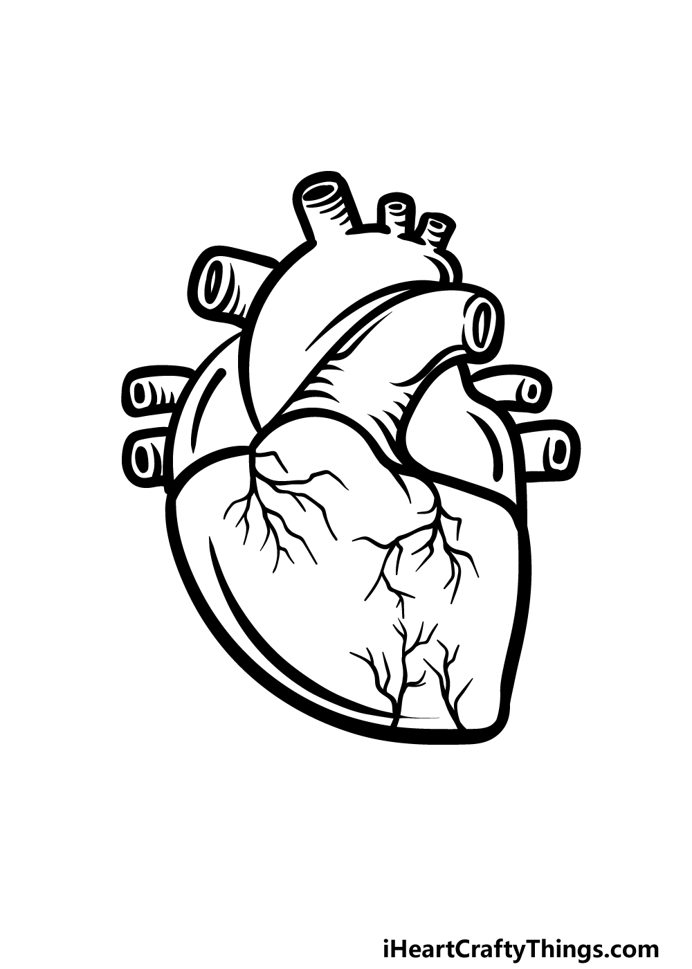 how to draw a cartoon heart step 5