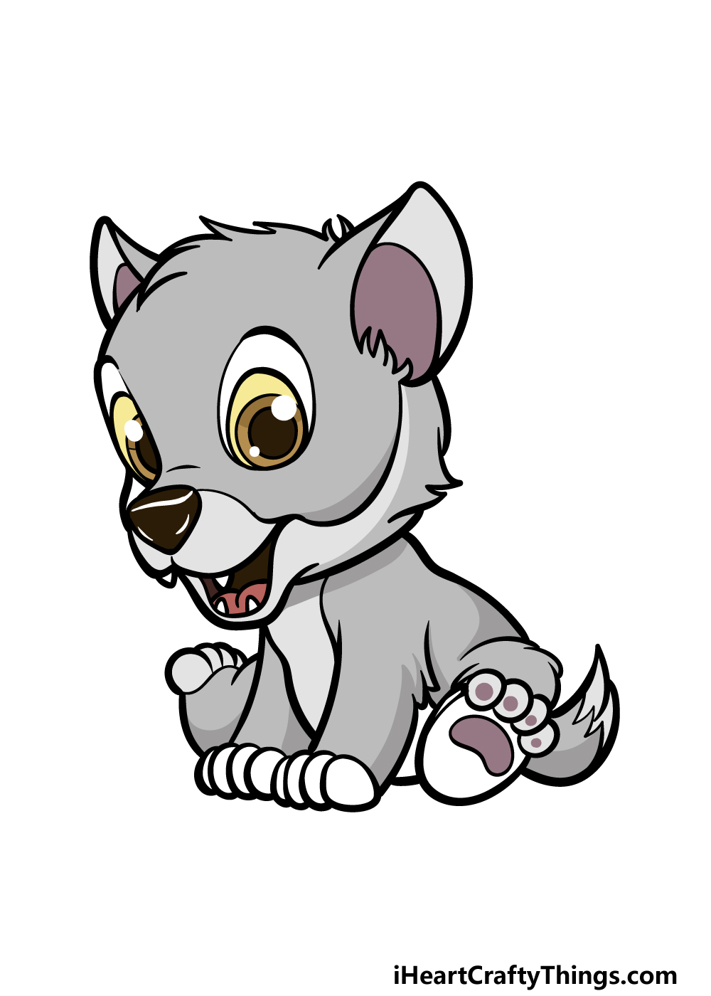 cute cartoon wolf clip art